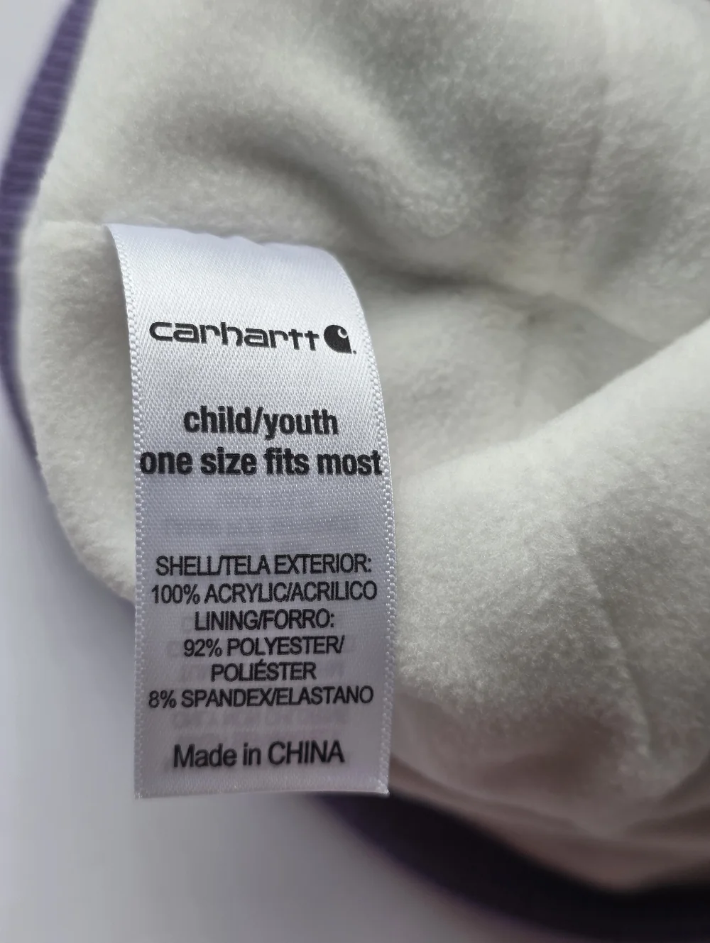 Carhartt Striped Hat Child Size Purple Teal